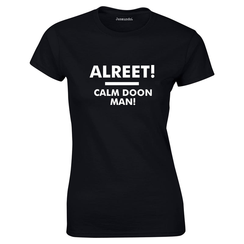 Alreet Calm Doon Man Ladies Tee In Black