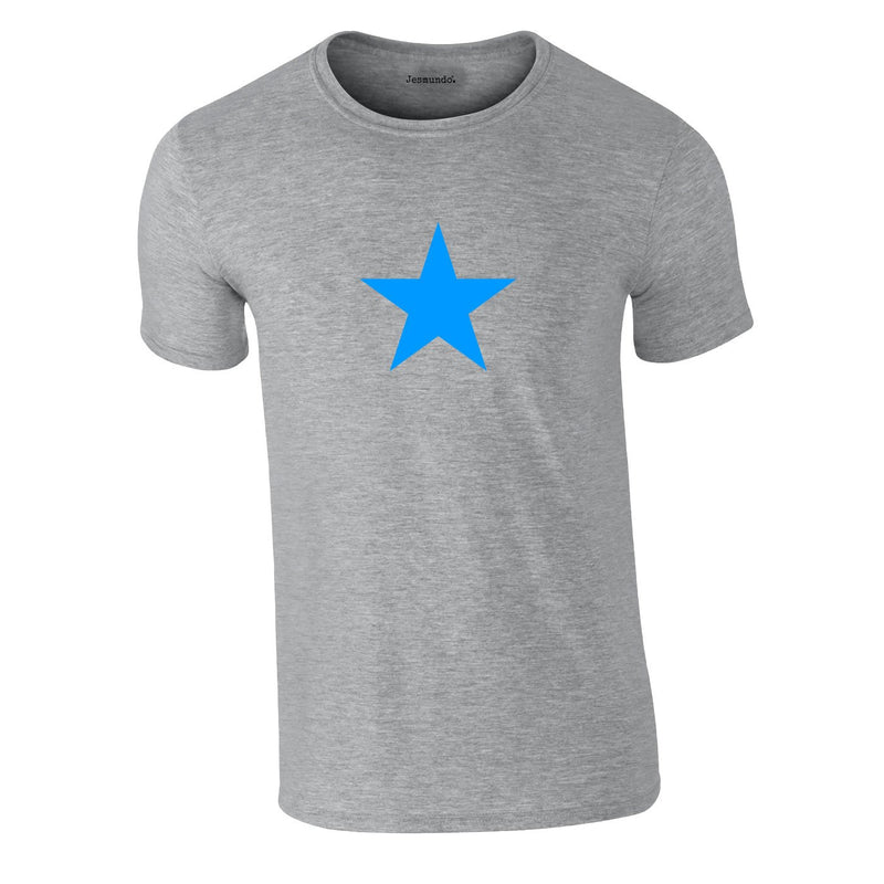 Blue Star Tee In Grey