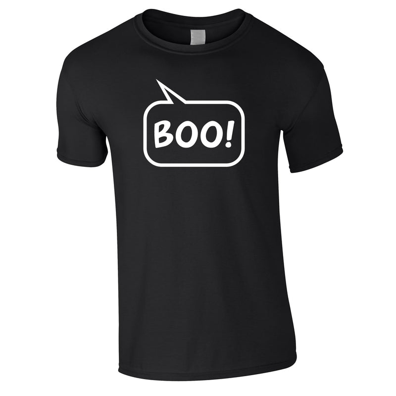 Boo Speech Bubble Men's Tee In Black