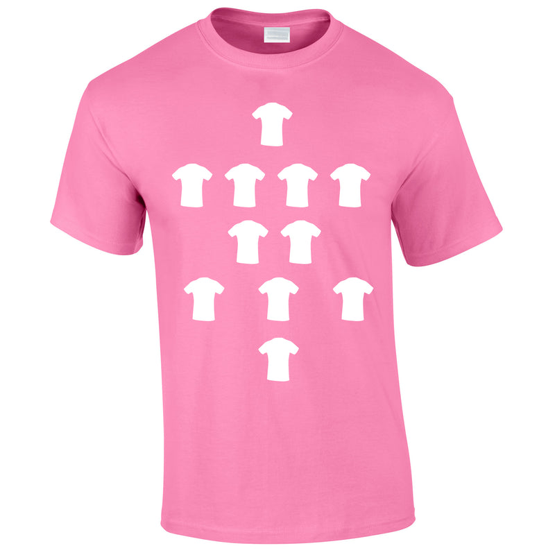 Football Formation 4-2-3-1 Tee In Pink