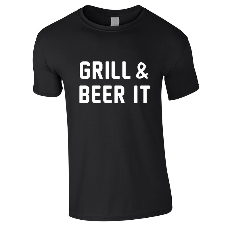 Grill And Beer It Tee In Black