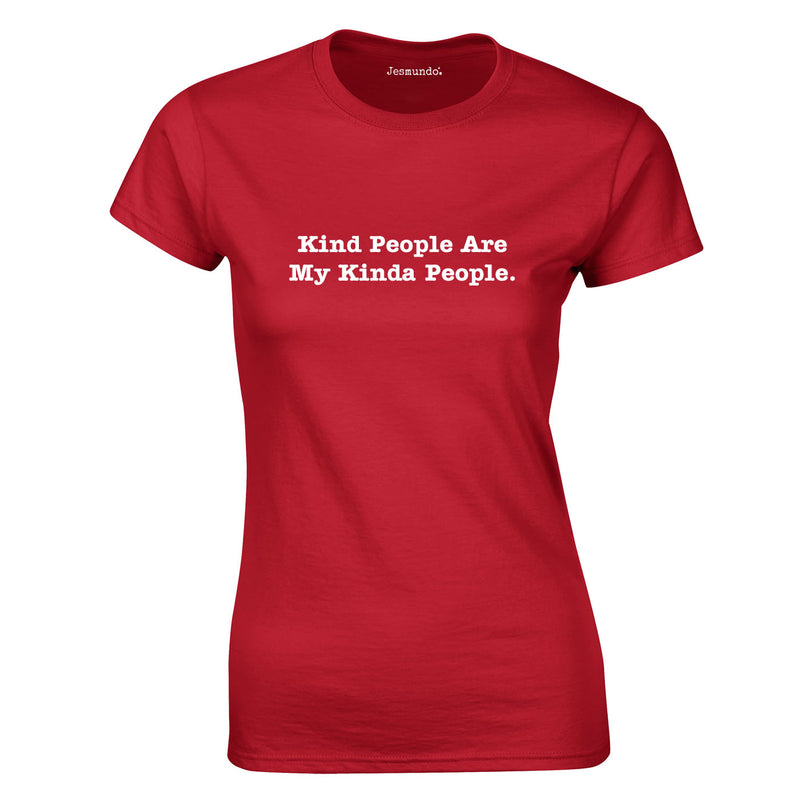 Kind People Are My Kinda People Ladies Top In Red