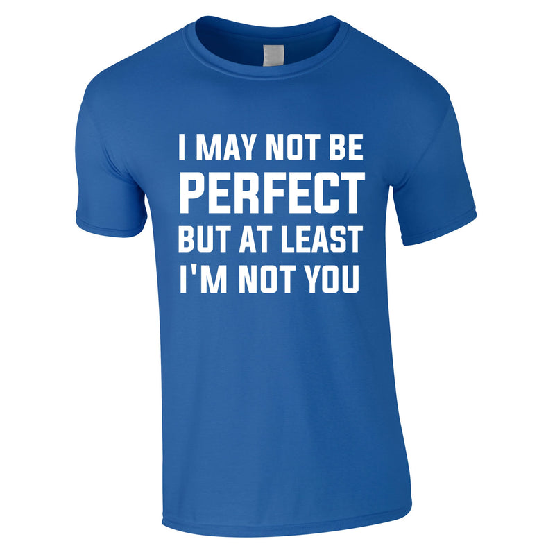 I May Not Be Perfect But At Least I'm Not You Tee In Royal