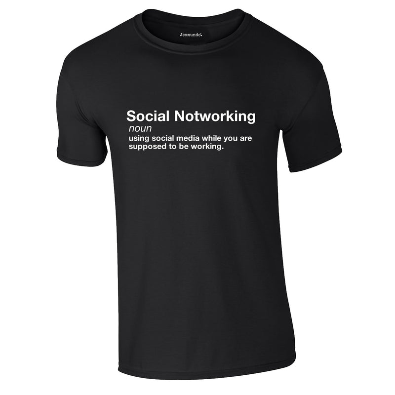 Social Notworking Tee In Black