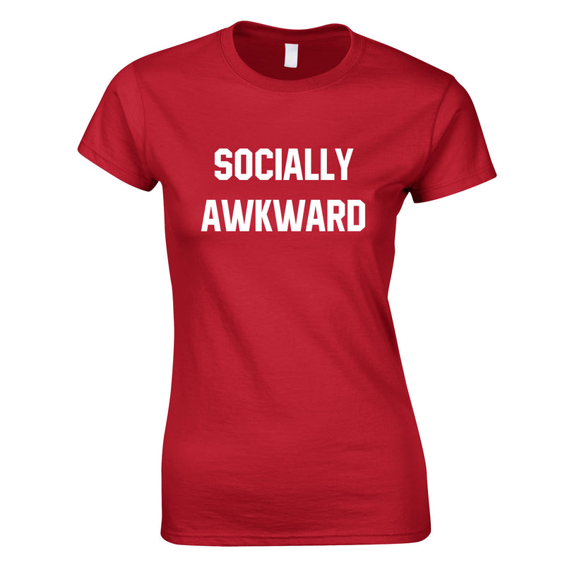 Socially Awkward Women's Top In Red