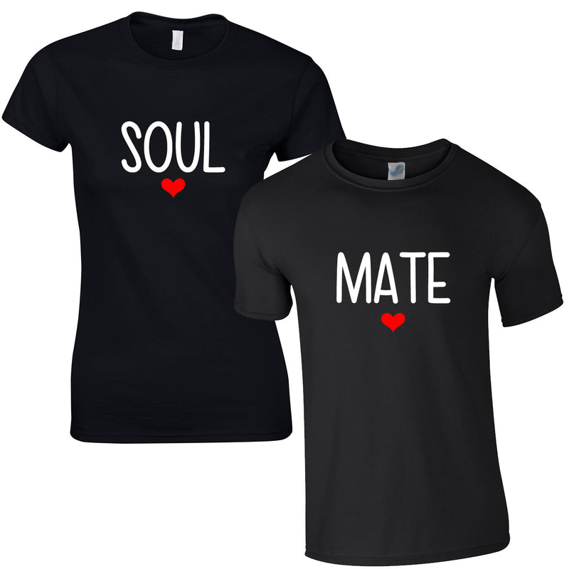 Soul Mates Couples Tees In Black